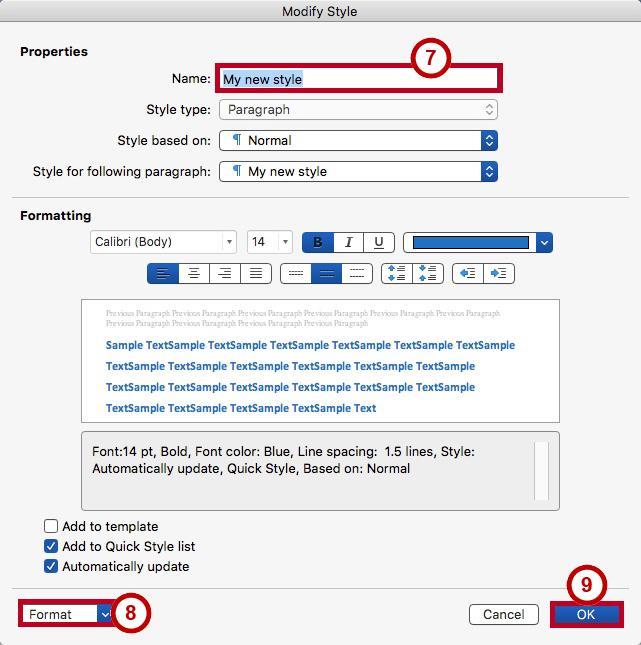 Figure 9 - Create a Style 7. In the Modify Style dialog box, enter a Name for the new style (See Figure 10). 8.