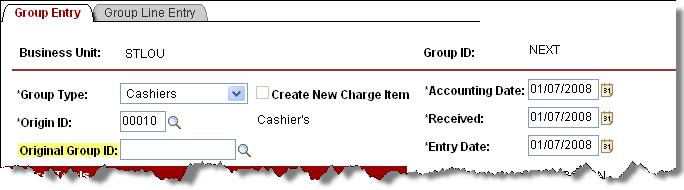 For this example, the Origin ID is Cashiers, which is identified by #00010. See below.
