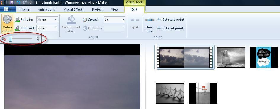 Select the video clip and go to the Video Tools editing menu.