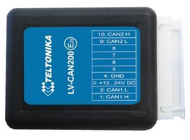 LV-CAN200 Light Vehicles Can Adapter Power supply (+9 +50)V DC LV-CAN200 is designed to read CAN data from light vehicles Ability to collect and send vehicle data when using LV-CAN200 with FM11YX or