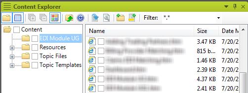 The imported topic files are located in a folder that has the same name as the imported MSWord document (for