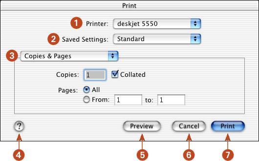 using printer software with Mac OS X Summary: To view the print settings for the document. Borderless Printing: See borderless printing. 2. Format for: Select the printer name. 3.