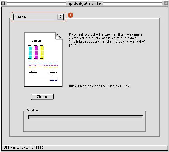 hp inkjet utility 1. Inkjet Utility Panel Menu: Select the appropriate panel: WOW!: Prints a sample page to view the output quality of the printer.