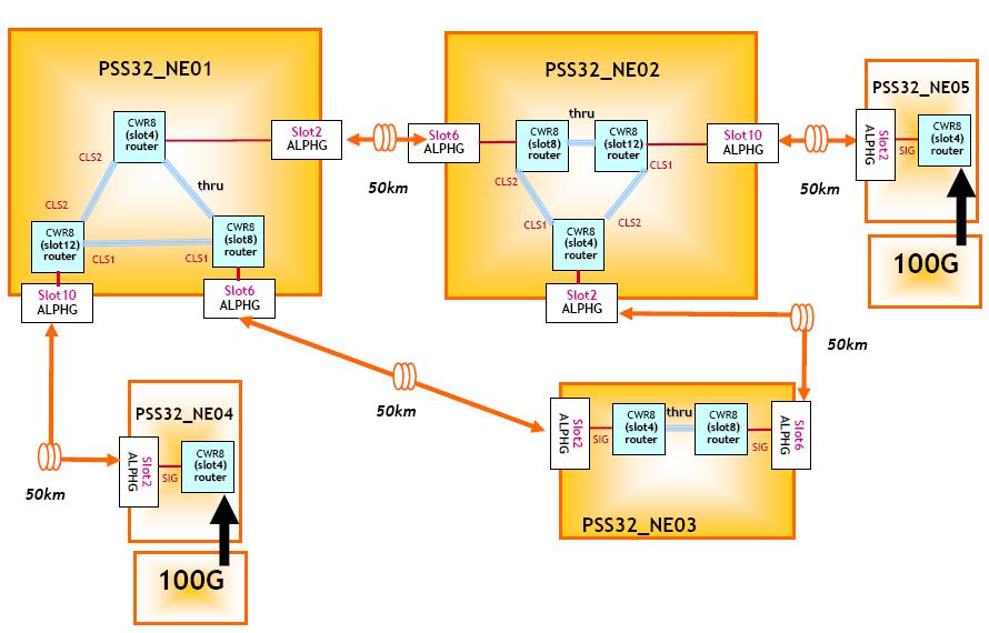NGN Solution Based on ALU 1830 PSS Platform Figure 6.12: Diagram of laboratory test environment 6.5.