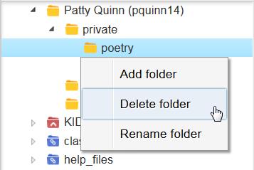 Enter a new name in the Folder name field, and then click Rename. Deleting a Folder. 1.