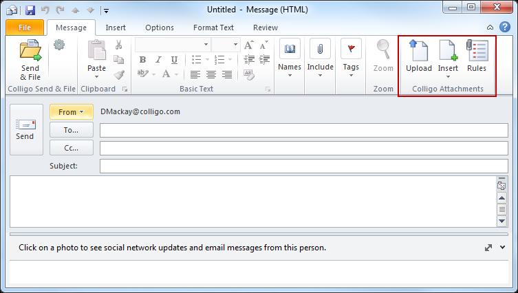 Using the Colligo Attachment Manager Colligo Contributor Add-in for Outlook has an Attachment Manager tool that gives you a number of ways to share and manage your SharePoint content.