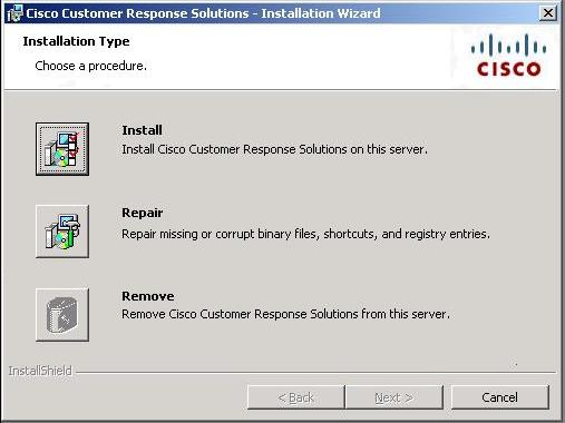 Chapter 7 Repairing Cisco CRS Performing the Repair Procedure Figure 7-2 Installation Type Window Step 5 In the