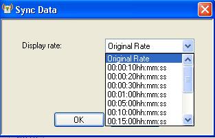 Figure 38: Sync Data dialog The data is opened in History View. Refer to section 4.2.1 for an explanation of the History View.