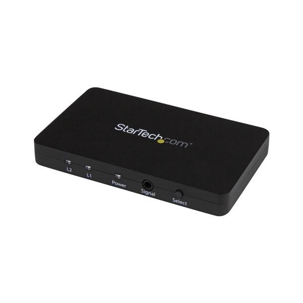 2-Port HDMI Automatic Video Switch w/ Aluminum Housing and MHL Support - 4K 30Hz Product ID: VS221HD4K The VS221HD4K 2-port HDMI 4K switch lets you share a display or projector with two HDMI-enabled