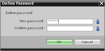Protection 14.4 Know-how protection 4. Click the "Define" button to open the "Define password" dialog. Figure 14-4 Setting up block know-how protection (3) 5.