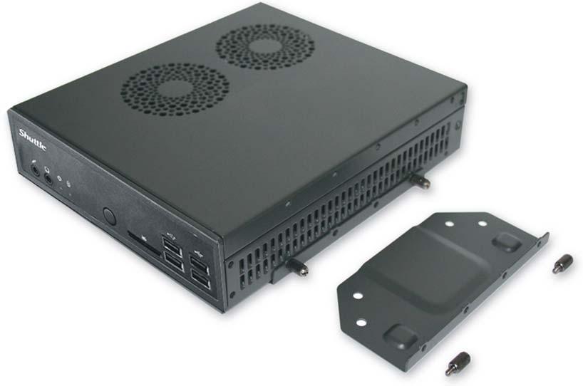 Shuttle Slim PC Barebone DS81L Front and Back Panel Front view Front Rear Rear view Right side Left side