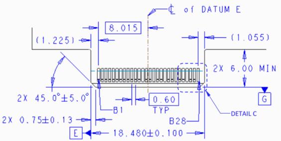 5. Informative: SFF-TA-1002 edge (plug) Mechanical drawing This section shows the card edge mechanical drawing for convenience only.