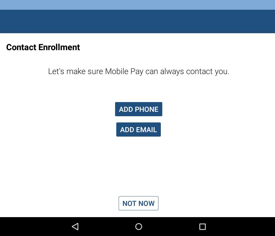 e-mail. This process will take place upon logging into ipayment MobilePay on the new device.