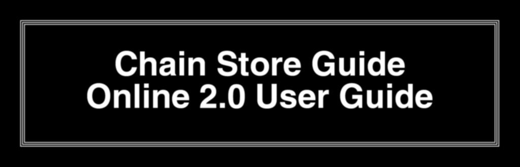 Chain Store Guide Online 2.0 User Guide TABLE OF CONTENTS ADVANCED SEARCH... BUILDING YOUR QUERY... CATEGORIES, SUB-CATEGORIES & VALUES... COMPANY CATEGORY... SALES CATEGORYUNITS CATEGORY.