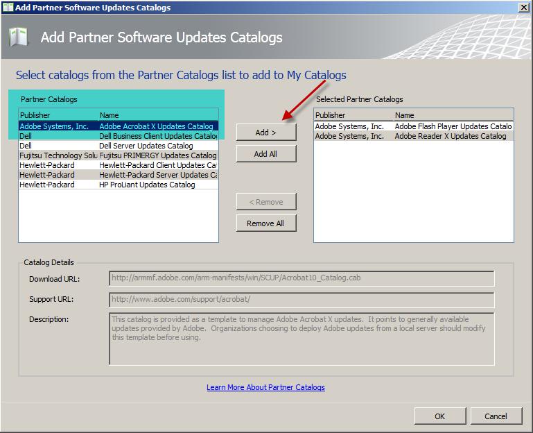 "Add Partner Software Updates