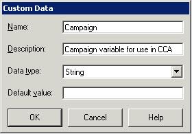 In the System Settings dialog / Custom Data tab, click Add. 13.