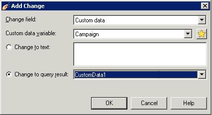 Select String from the Data type drop-down list. 14. Click OK until you return to the Add Change dialog.