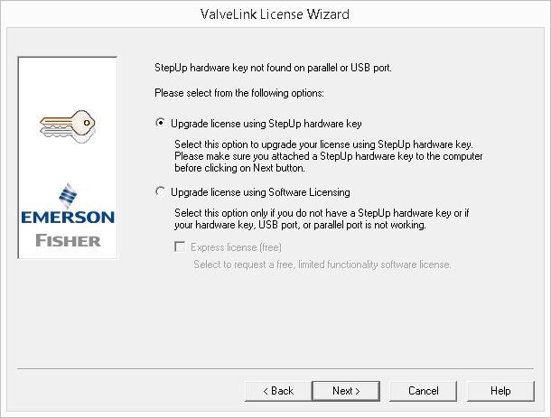 Installation Guide Adding Features to the Installed Software ValveLink License Wizard can be used to increase the capabilities of the installed ValveLink software.