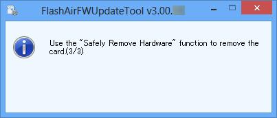When the below window is displayed, remove the product by enabling "Safely Remove Hardware". When the product is removed from a SD card slot, the following window is displayed.