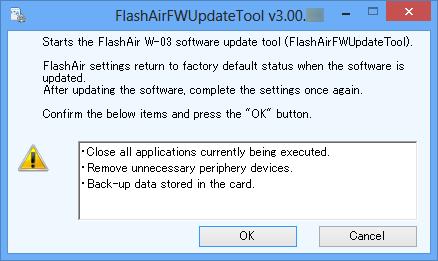 Updating FlashAir software Insert the Product into an SDHC compliant SD card slot of your computer, or insert the Product into an SDHC memory card reader/writer that is connected to your computer on