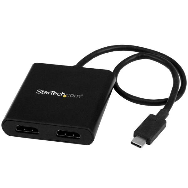 USB-C to HDMI Multi-Monitor Adapter - 2-Port MST Hub Product ID: MSTCDP122HD This MST hub lets you connect two HDMI monitors to your USB-C computer.