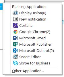 Figure 19 2. A list of all of your currently running applications will appear in a submenu to the right. Figure 20 3.