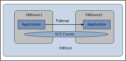 formed between two VMGuests on the same VMHost. This configuration is not generally recommended because it introduces a single point of failure.