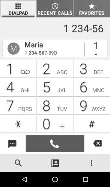 3 Phone Calls Make Phone Calls Call Using the Phone Dialpad Phone > DIALPAD tab to display the phone dialpad. 2. Tap the number keys on the dialpad to enter the phone number. 3.