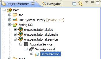 Service Layer 1.5. TASK: Create Save Action While the operation defines the interface and resources needed for an application function, the functionality is actually implemented using Actions.