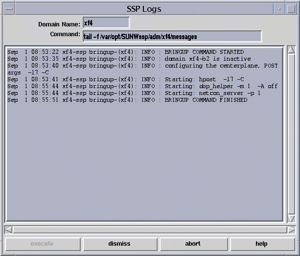 2. Choose SSP Logs from the File menu. The SSP Logs window is displayed (FIGURE 2-10).