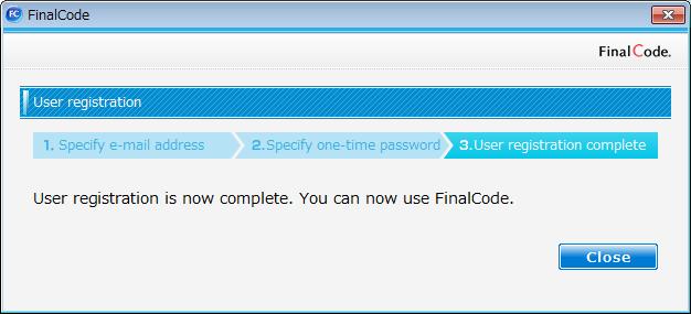 E-mail text into the One-time password field.