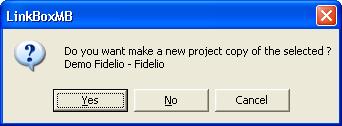 If you select Yes you will be prompted to specify a name and a description for the new project that will be based on the same external protocol than the selected one.