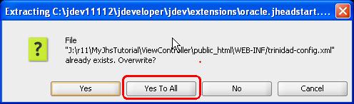 3.3. Generate Default Web Tier with JHeadstart The Oracle JHeadstart extension for JDeveloper uses metadata to capture the high-level definition of the layout and features of your desired web