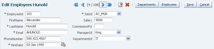 the built-in features that Oracle ADF and JHeadstart support by default, and which the Oracle JHeadstart Application