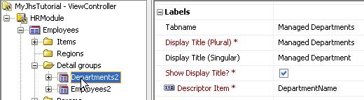 Repeat the same steps to change the Tabname, Display Title (Plural), and Display Title (Singular) properties of the