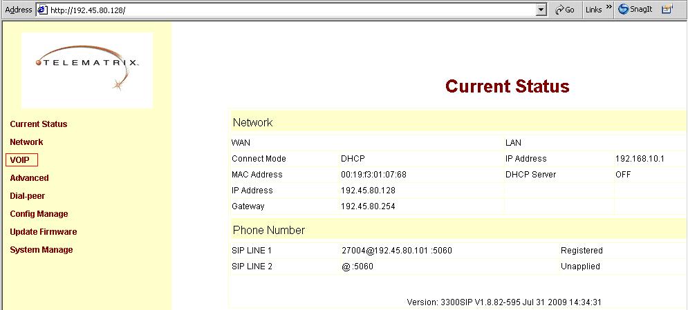 Once the Telematrix 3302IP and 9602IP SIP telephones have acquired IP addresses from the DHCP server, retrieve the phone s IP address by pressing * * 4(I) 7(P) #.