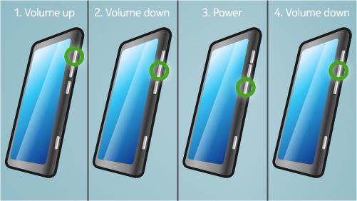 Follow next steps to perform OS reset with phone keys. Step 1 Make sure the phone is turned Off. 1. Press and hold the power key 2.