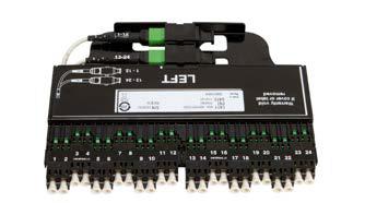 MPO Modules The MPO module offers a craft-friendly interface for 24 LC or 12 SC connectors to MPO adapters enabling a rapid connection to electronics or a fiber tie panel such as