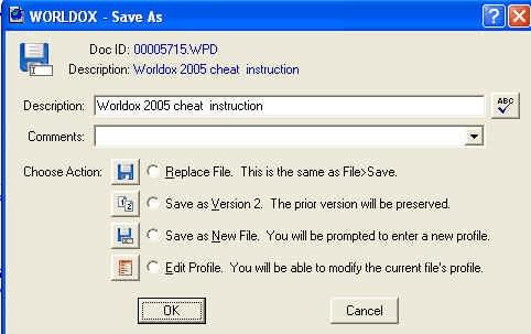 Version Control Once a document has been initially saved, you can also save it as a different version.