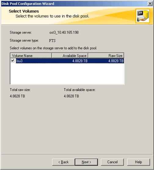 NetBackup and Backup Exec OST Guide Configuring Symantec NetBackup (Media Server) Figure 18: Select Volumes I Newer versions display the Select Disk Pool Properties and