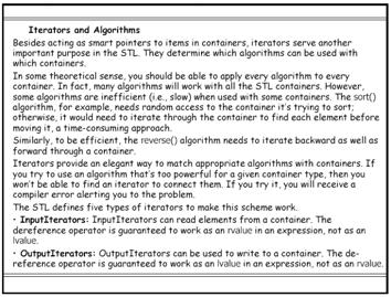 Iterators and Algorithms