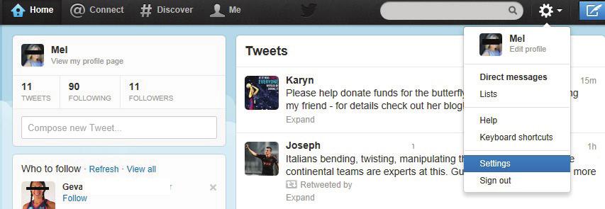 Managing your Twitter account Make sure your profile is set to private Most people use Twitter to improve their public