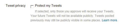 If you wish to use Twitter for more personal interactions, you may choose to make your account private.