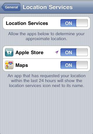When you open up an app after the reset, you will be asked if that app can use your current location and then