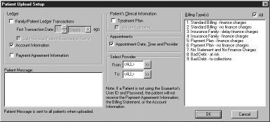 14 2003 Dentrix Dental Systems, Inc. 7. Select Provider(s) Enter a provider range to include on patients whose primary provider is selected. Leave at <ALL> to include all providers. 8.