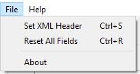 Figure 5: Program Menu Menu Set XML Header Description Default XML header is Grandstream XML Provisioning Configuration, you can change the file header to others. Shortcut is Ctrl + S.