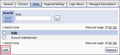 TM Control Panel User Guide Getting Started 18 Figure 15: Assigning Role - Method 1 4 Select the checkbox(es) opposite the role(s) to be added.