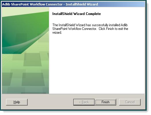 10. Click Finish in the InstallShield Wizard Complete window to exit the wizard.