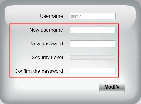 modification. You will now use the new username and password to login to the camera in the future. Figure 3.