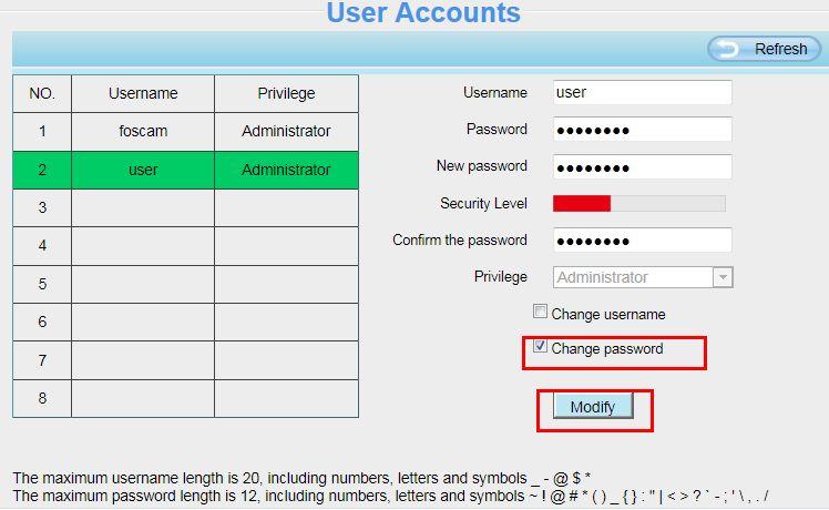 the new password, lastly click modify to take effect. How to add account? Figure 4.